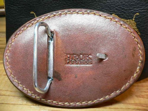 他の写真1: GROK LEATHER/SPIT LEATHER BUCKLE  DARK BROWN