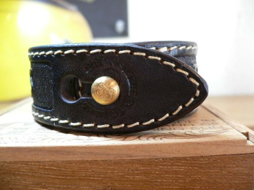 他の写真1: GROK LEATHER/SPREAD WING BRACELET 23mm  BLACK 