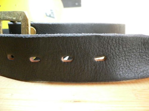 他の写真1: HAWK COMPANY/SQUARE WASHED LEATHER BELT  BLACK