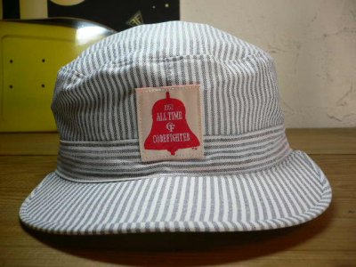 画像1: (SALE 35%OFF)COREFIGHTER/HICKORY STRIPE ARMY CAP  WHTxBLACK