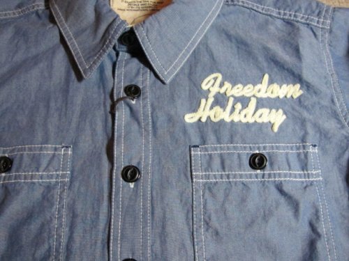 他の写真3: JOEY/EMBROIDERY CHAMBLAY SHIRTS CALIFORNIA BLUE