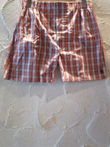 RALPH LAUREN/WOVEN BOXER  ORANGExWHITE