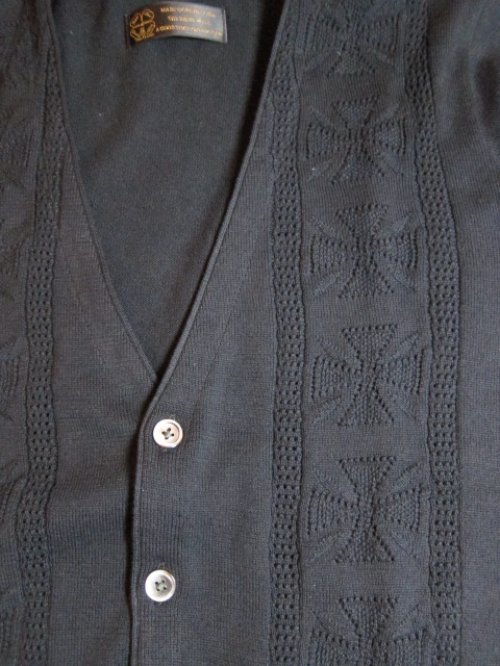 他の写真2: A GOODTIME PRODUCTION/KNIT CARDIGAN IRON CROSS TUCK LACE BLACK