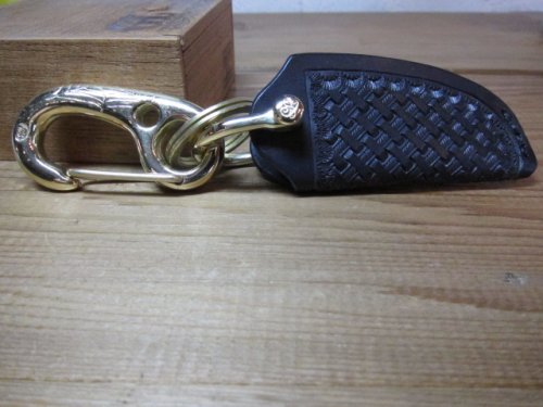 他の写真3: GROK LEATHER/KEY COVER BASKET WEAVE  BLACK