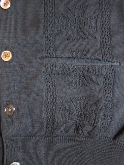 他の写真3: A GOODTIME PRODUCTION/KNIT CARDIGAN IRON CROSS TUCK LACE BLACK