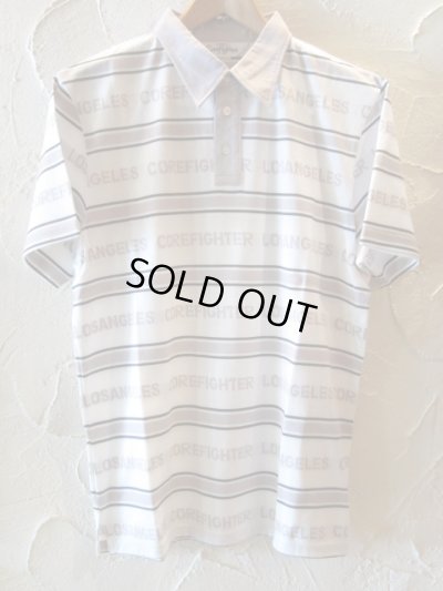 画像1: COREFIGHTER/BORDER UNIFORM POLO　WHITEｘGRAY