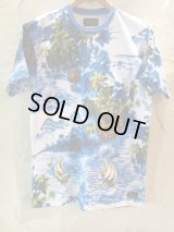 COREFIGHTER/HAWAIIAN PRINT POCKET T  BLUE