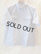  INTERFACE/STRIPE BOX OPEN SHIRTS  NAVYxWHITE