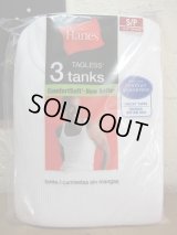 HANES/3.8oz RIB TANK TOP  WHITE