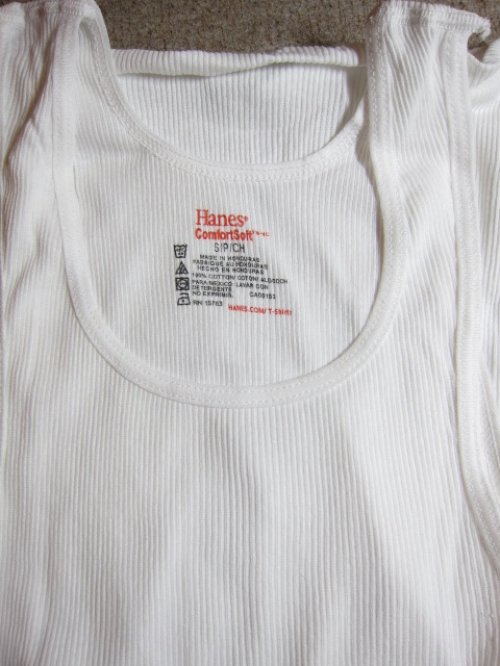 他の写真3: HANES/3.8oz RIB TANK TOP  WHITE