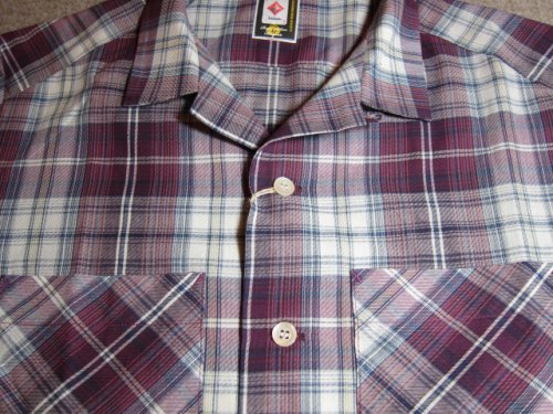 他の写真3: (SALE 40%OFF) BELAFONTE/CHECK OPEN SHIRTS  BURGUNDY