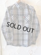 DICKIES/VIYELLA CHECK L/S B.D SHIRTS  BLACKxWHITE