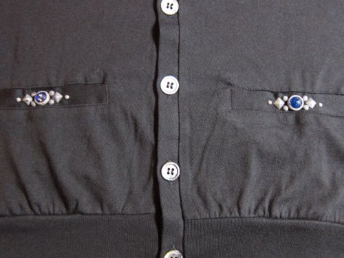 他の写真3: (SALE40%OFF) BELAFONTE/JERSEY STUDS CARDIGAN 2 BLACK