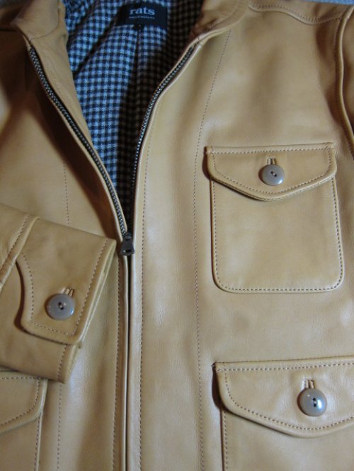 他の写真2: RATS/CORSAC LEATHER JKT  CAMEL