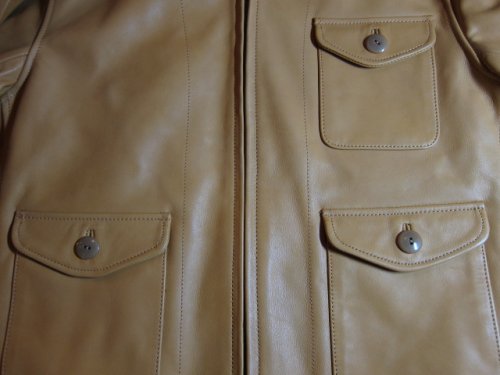 他の写真3: RATS/CORSAC LEATHER JKT  CAMEL