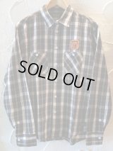 (DEAD STOCK)COREFIGHTER/CHECK FLANNEL SHIRTS  BROWN