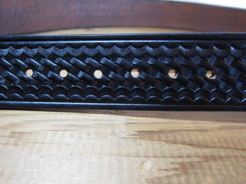 他の写真3: ALFONSO'S/BASKET WEAVE LEATHER BELT  BLACKxGOLD