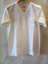 GLAD HAND(グラッドハンド)/STANDARD V NECK T-SHIRTS  WHITE