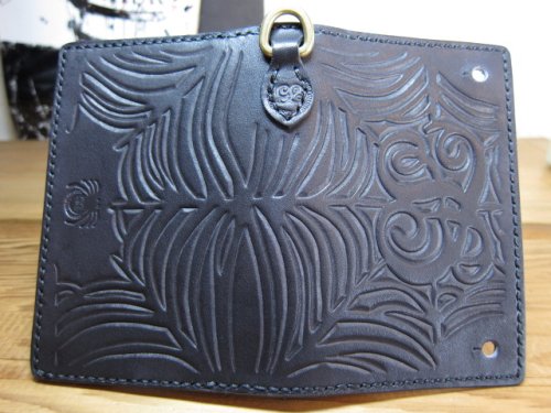 他の写真1: GROK LEATHER/SPIDER BIKER WALLET CARVING BLACK