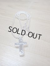 INTERFACE/CROSS PENDANT  SILVERxBRASS CHAIN