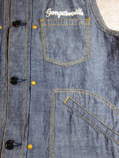 他の写真3: GANGSTERVILLE(ギャングスタービル)/G.V REBEL'S MC VEST CHAMBRAY  INDIGO