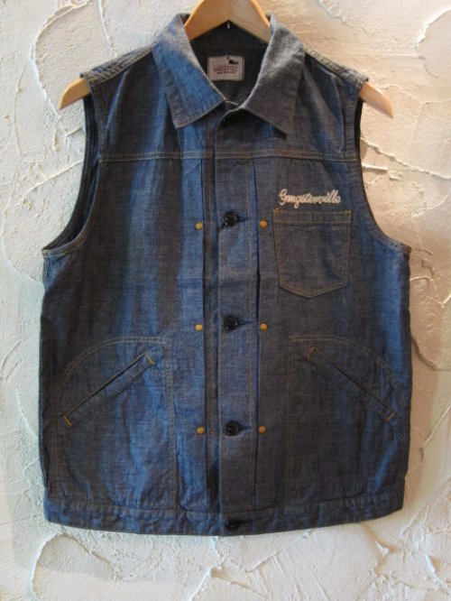 他の写真1: GANGSTERVILLE(ギャングスタービル)/G.V REBEL'S MC VEST CHAMBRAY  INDIGO