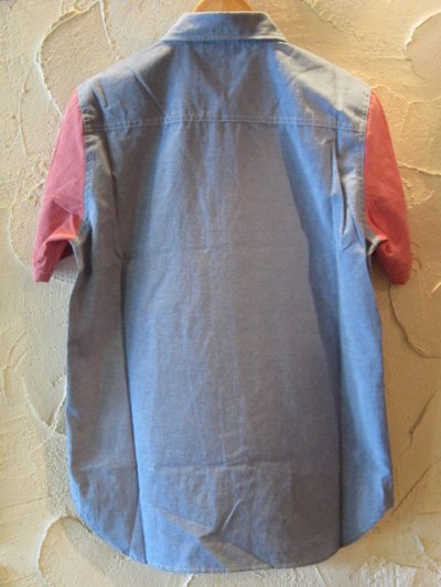 画像2: ☆50%OFF☆ ROUND HOUSE/2 TONE DUNGAREE SHIRTS  BLUExRED