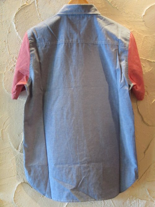 他の写真1: ☆50%OFF☆ ROUND HOUSE/2 TONE DUNGAREE SHIRTS  BLUExRED