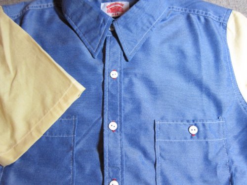他の写真2: ROUND HOUSE/2 TONE DUNGAREE SHIRTS  NAVYxYELLOW
