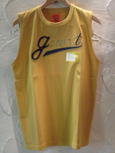 画像1: (SALE 40%OFF)GO WEST/NO SLEEVE PATCH TEE GOWEST  BUTTER(MUSTARD)