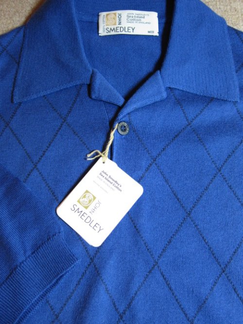 他の写真2: ☆SALE 65%OFF☆ JOHN SMEDLEY/COTTON ARGYLE S/S POLO  BLUE