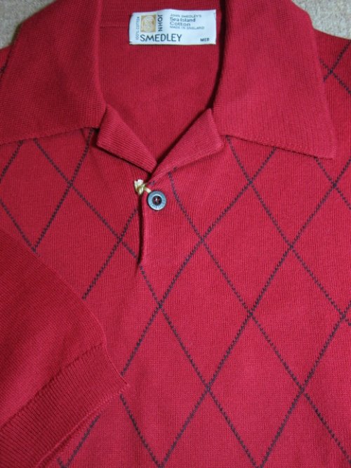 他の写真2: ☆SALE 65%OFF☆ JOHN SMEDLEY/COTTON ARGYLE S/S POLO  RED