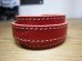 画像2: QUITTER/LEATHER WRISTBAND  RED (2)