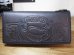 画像1: GROK LEATHER/LONG BILL D CUSTOM CARVING  BLACK  (1)