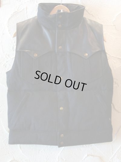 画像1: RATS/BLACK DENIM DOWN VEST  BLACK