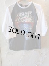 COREFIGHTER/OZZY RAGLAN T  BLACKxWHITE