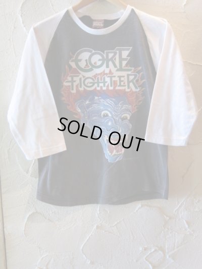 画像1: COREFIGHTER/OZZY RAGLAN T  BLACKxWHITE