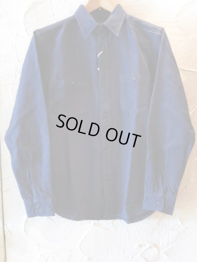 画像1: VINTAGE EL/SOLID NELL WORK SHIRT  NAVY