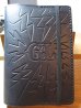 画像2: GROK LEATHER/NEW NOTE BOOK COVER S CARVING BLACK  (2)