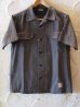 画像1: BELAFONTE/LINEN COTTON TWILL RAGTIME OPEN SH  BLK (1)