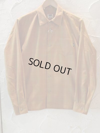 画像1: RATS/T/C BROWN CHECK SH L/S  BROWN