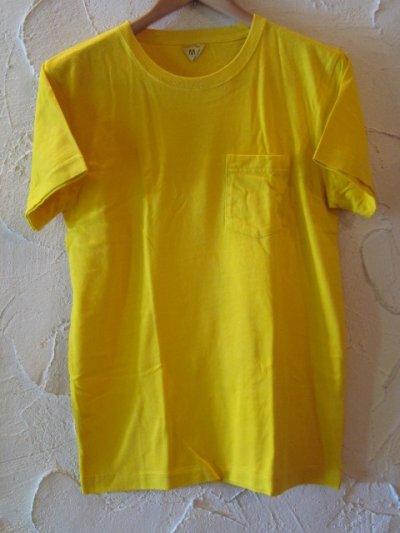 画像1: (SALE 50%OFF)JOEY/PIGMENT POCKET T  YELLOW