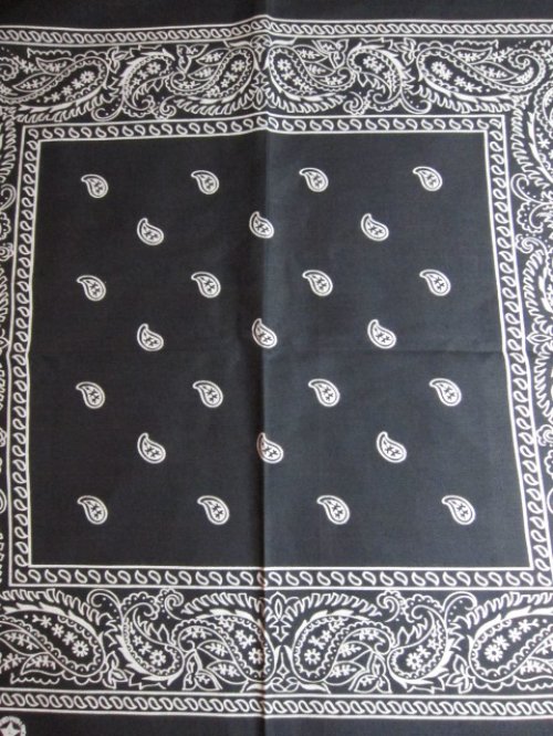 他の写真2: PARIS/80's DEAD STOCK BANDANA A  BLACK(墨黒）