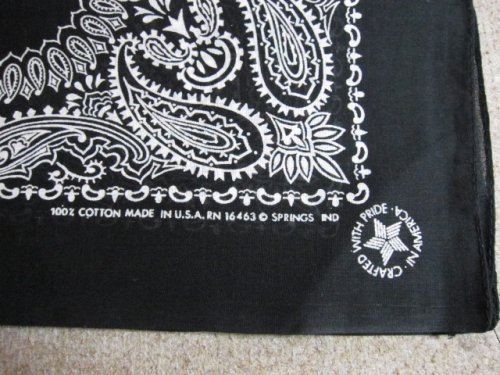 他の写真1: SPRINGS/80's DEAD STOCK BANDANA A  BLACK