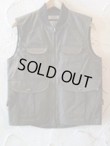 GROK LEATHER/HWB HUNTING VEST  BROWN