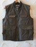 画像1: GROK LEATHER/HWB HUNTING VEST  BROWN (1)