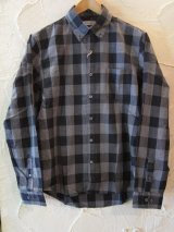 （再入荷）(SALE 40%OFF)　VINTAGE EL/BLOCK CHECK SHIRTS  GRAY