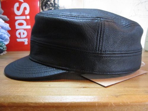 他の写真1: RATS/LEATHER WORK CAP  BLACK