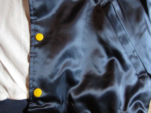 他の写真3: SPORTS MASTER/SATIN BASEBALL JKT  NAVYxYELLOW