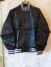 画像1: SPORTS MASTER/SATIN BASEBALL JKT  BLACK (1)